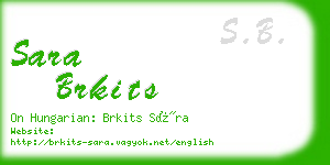 sara brkits business card